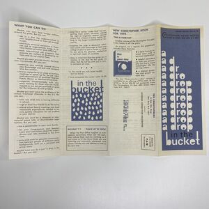 Vtg Jan Feb 1970 Christopher News Notes Pamphlet A Drop In The Bucket Political